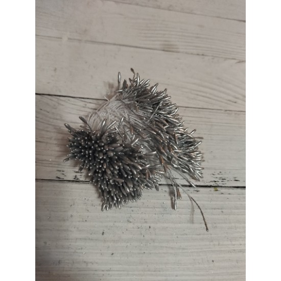 Тычинки маленькие серебро, цена за 100 шт